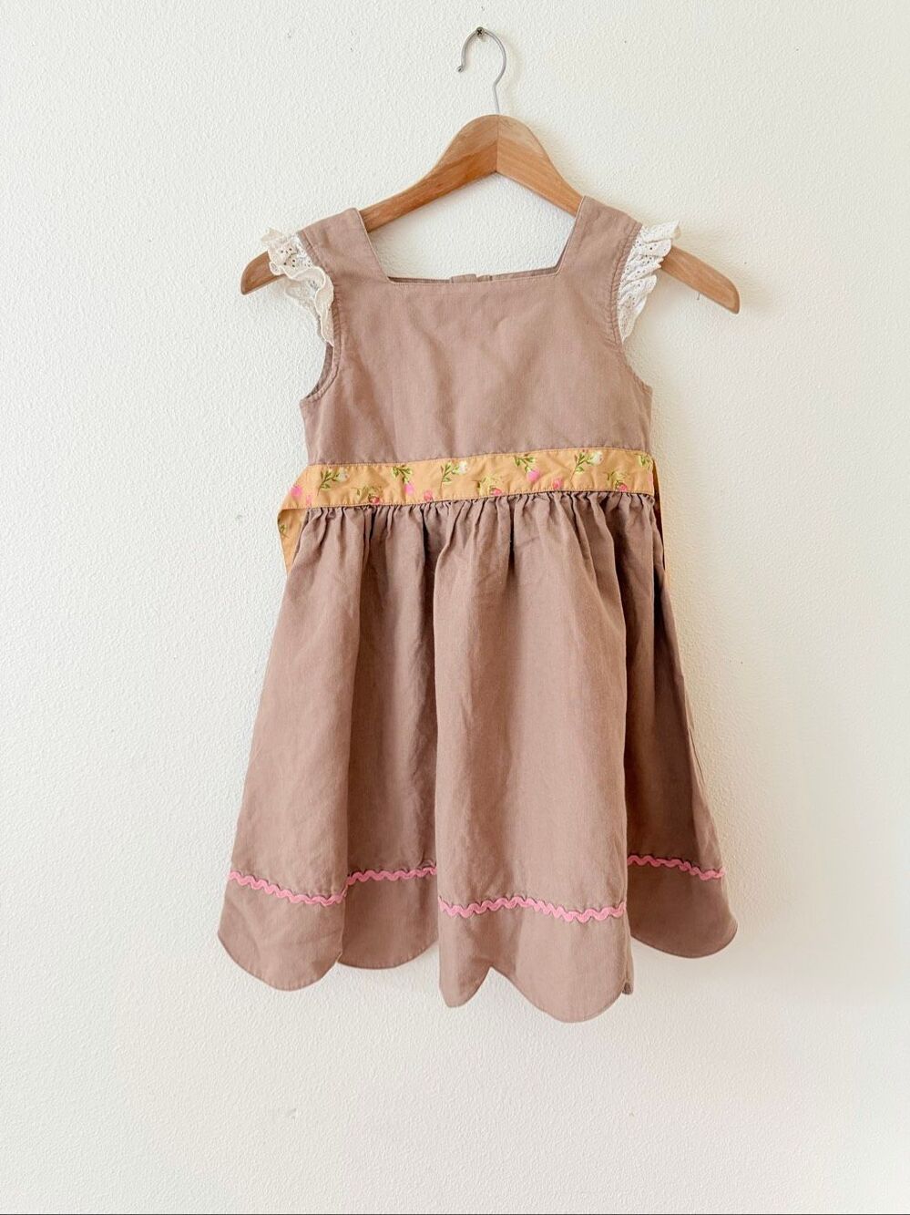 Matilda Jane Dress sz 8 Cotton-Linen Happy and Free 2016 Cayenne Love Me Brown